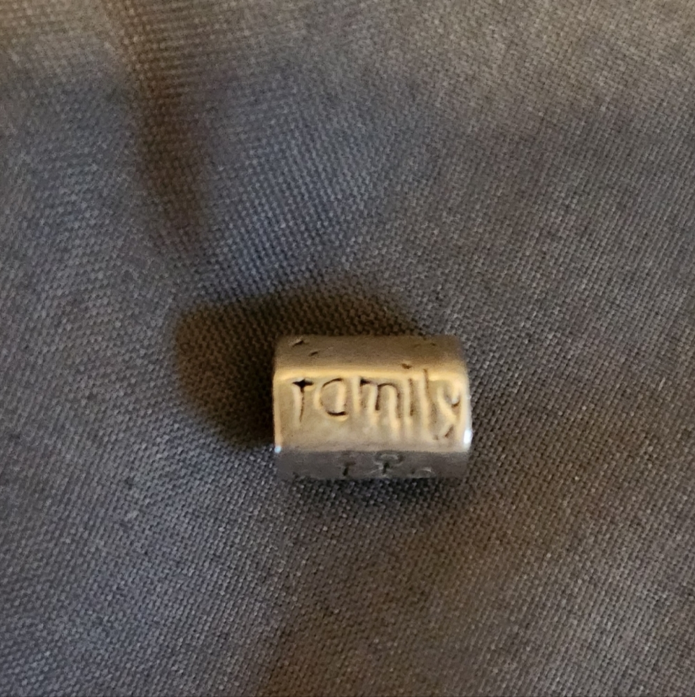 Sterling Silver Family Slide Bead Fits On Pandora Or Bella  Bracelet